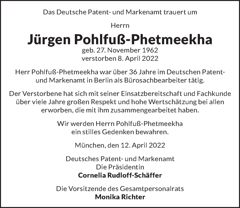  Traueranzeige für Kurt Hanke vom 30.04.2022 aus Berliner Zeitung